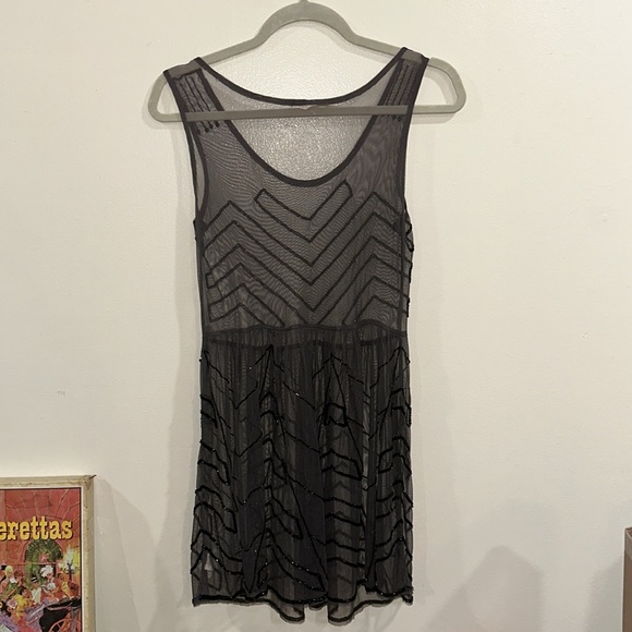 Free People Sheer Embellished Dress- XS - Picture 3 of 5